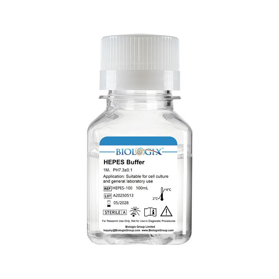 Biologix® HEPES Buffer, pH7.3, Sterile, 100mL/ Bottle, 20 Bottles/Case