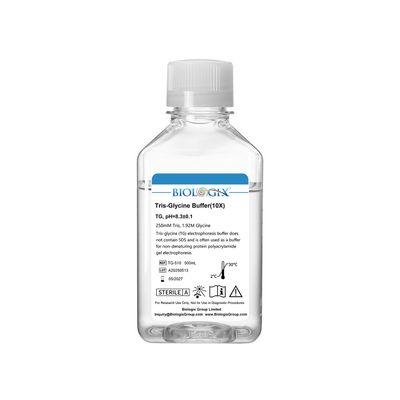 Biologix® TG (Tris-glycine) buffer ( 10X ), PH8.3, 500mL/ Bottle, 10 Bottles/Case