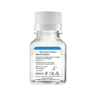 Biologix® Water for Injection( WFI ), Sterile, 100mL/ Bottle, 20 Bottles/Case
