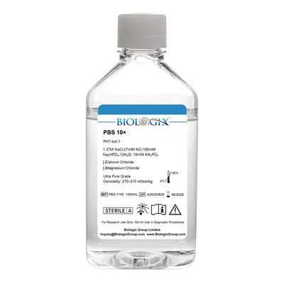 Biologix® PBS Buffer ( 10X ), pH7.4, Sterile, 1000mL/ Bottle, 6 Bottles/Case
