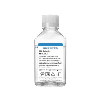 Biologix® SSC (saline sodium citrate) Buffer (1×), PH6.9-7.1, 500mL/Bottle, 10 Bottles/Case