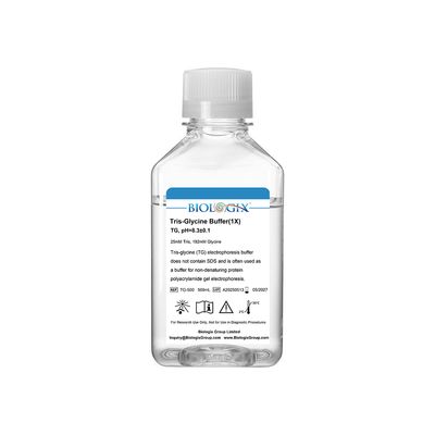 Biologix® TG (Tris-glycine) Electrophoresis Buffer ( 1X ), pH8.3, 500mL/Bottle, 10 Bottles/Case