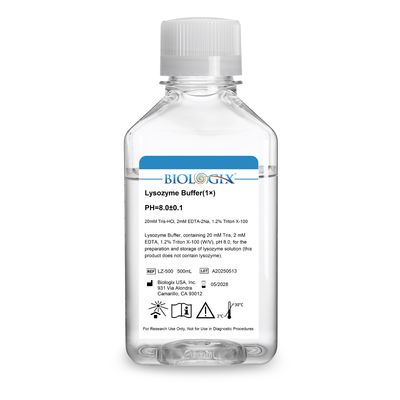 Biologix® Lysozyme Buffer ( 1X ), PH8.0, 500mL/Bottle, 10 Bottles/Case