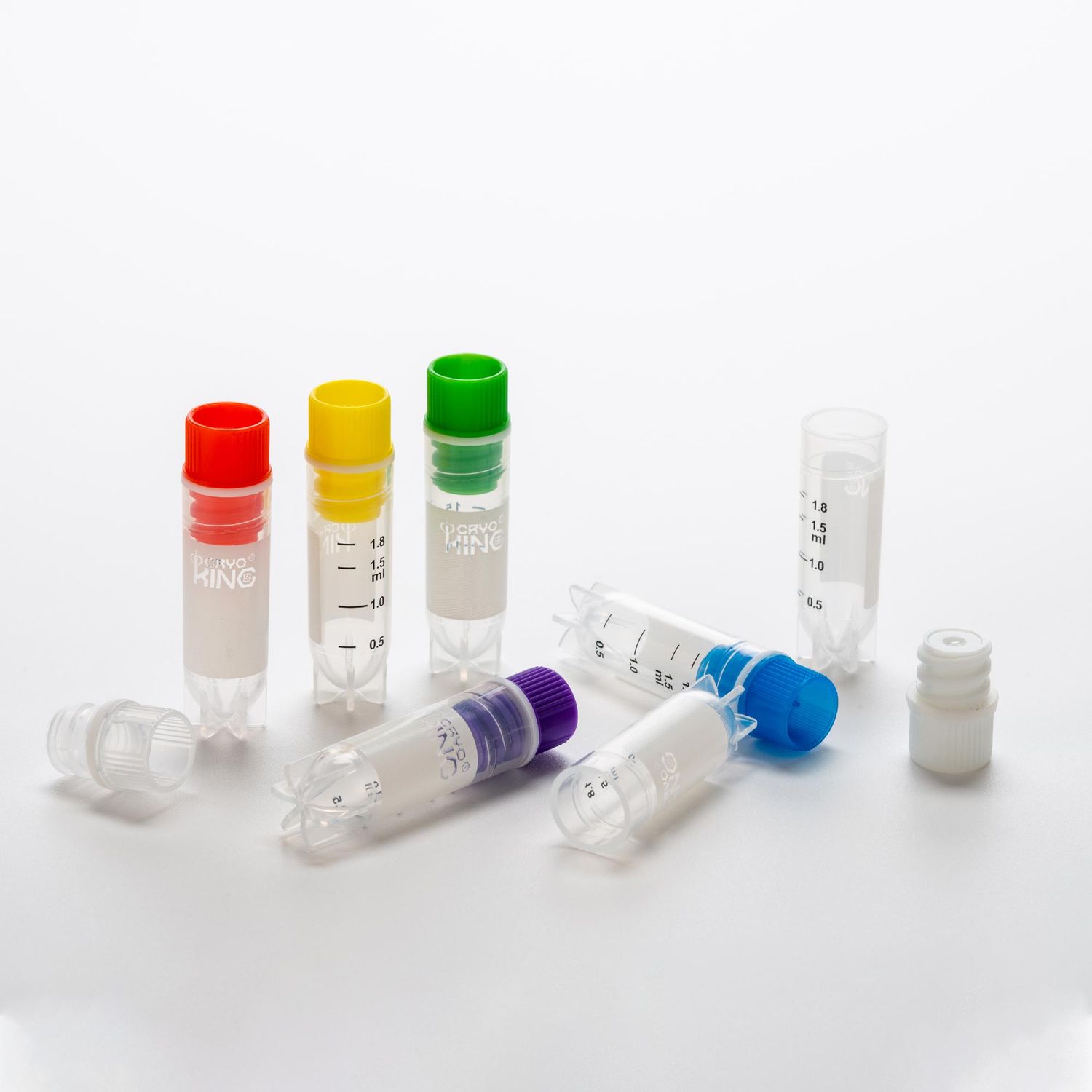 CryoKING® Cryogenic Vials-2.0mL, Internal Thread, 25/ Bag, 20 Bags/Pack, 2 Packs/Case