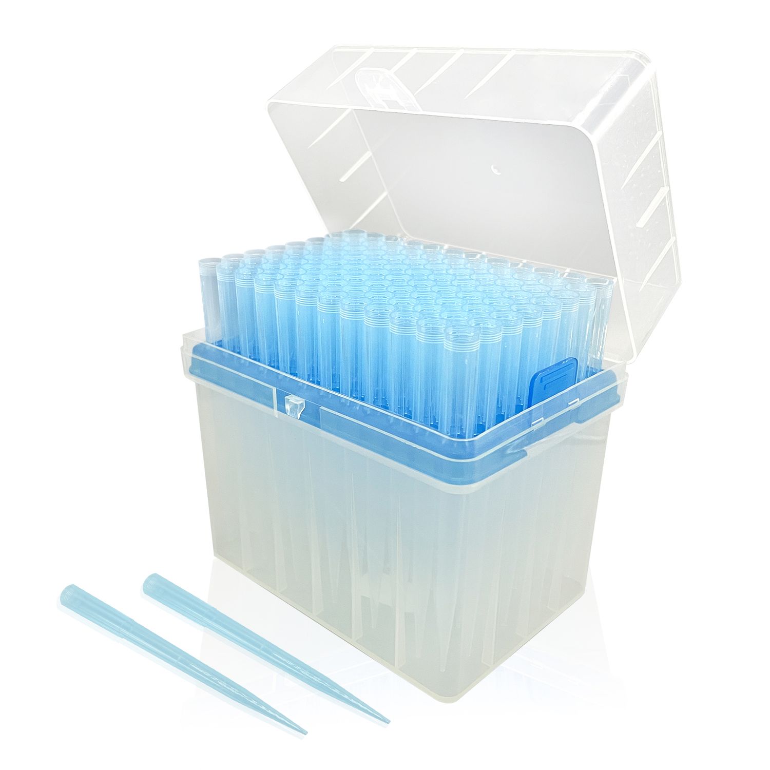Biologix® Universal Pipet Tips, 1000µL Extra-Long, Blue,  96 Tips/Rack, 10 Racks/Pack, 5 Packs/Case