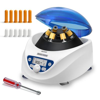 Centrifuge with Rotor, 300-5000 RPM, Max. 2600xg RCF, UK Plug, 1 Piece/Case