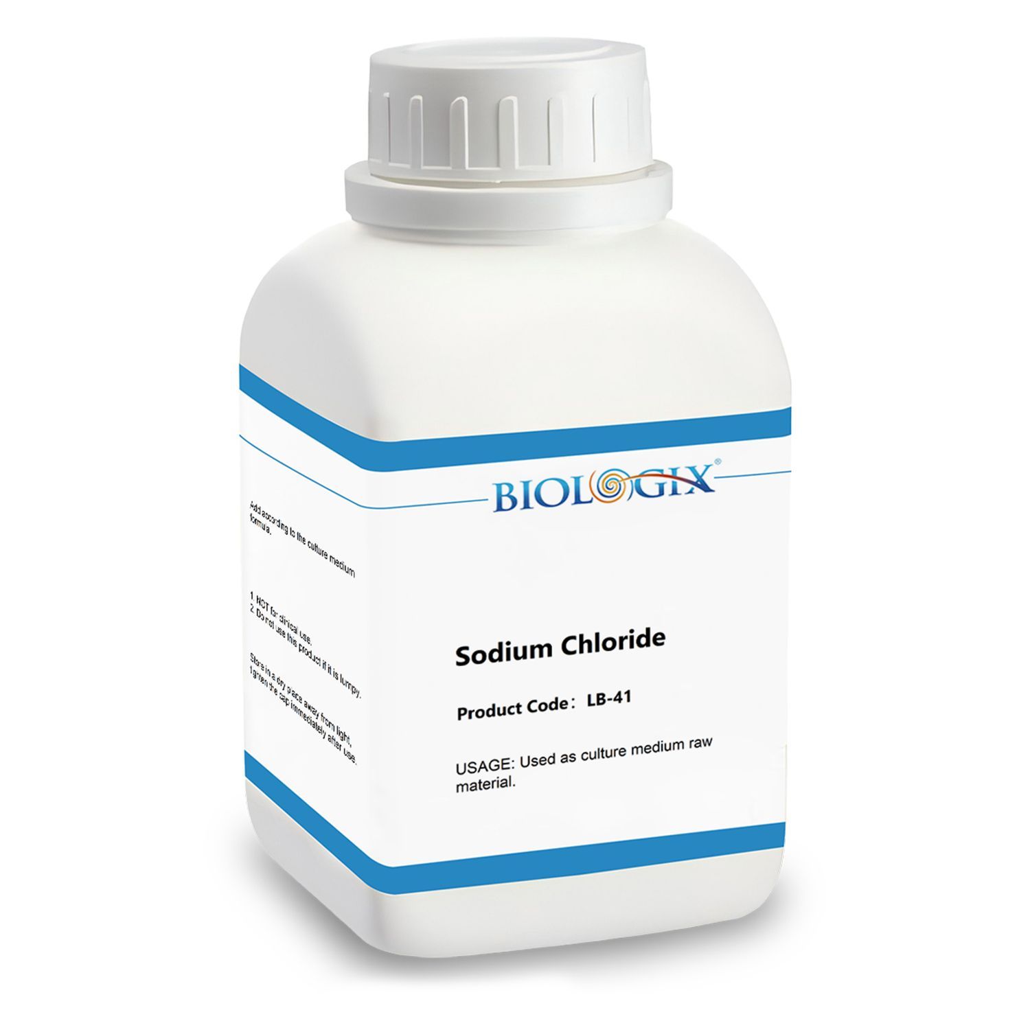 Biologix® Sodium Chloride, Powder, 500g/Bottle