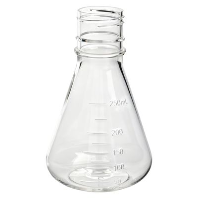 Biologix® 250ml Bacterial Culture Erlenmeyer Flasks, PC material, flat bottom, 12 Pcs/Case