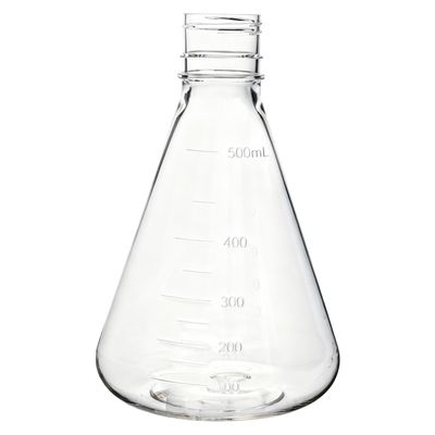 Biologix® 500ml Bacterial Culture Erlenmeyer Flasks, PC material, flat bottom, 12 Pcs/Case