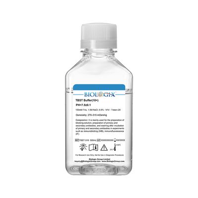 Biologix® TBST (Tris Buffered Saline with Tween-20) Buffer (10x), pH7.4, 500mL/Bottle