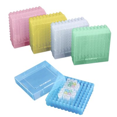 CryoKING® PP Cryogenic Boxes (2in. 100-Well, Assorted Colors), 5 Pieces/Pack, 4 Packs/Case