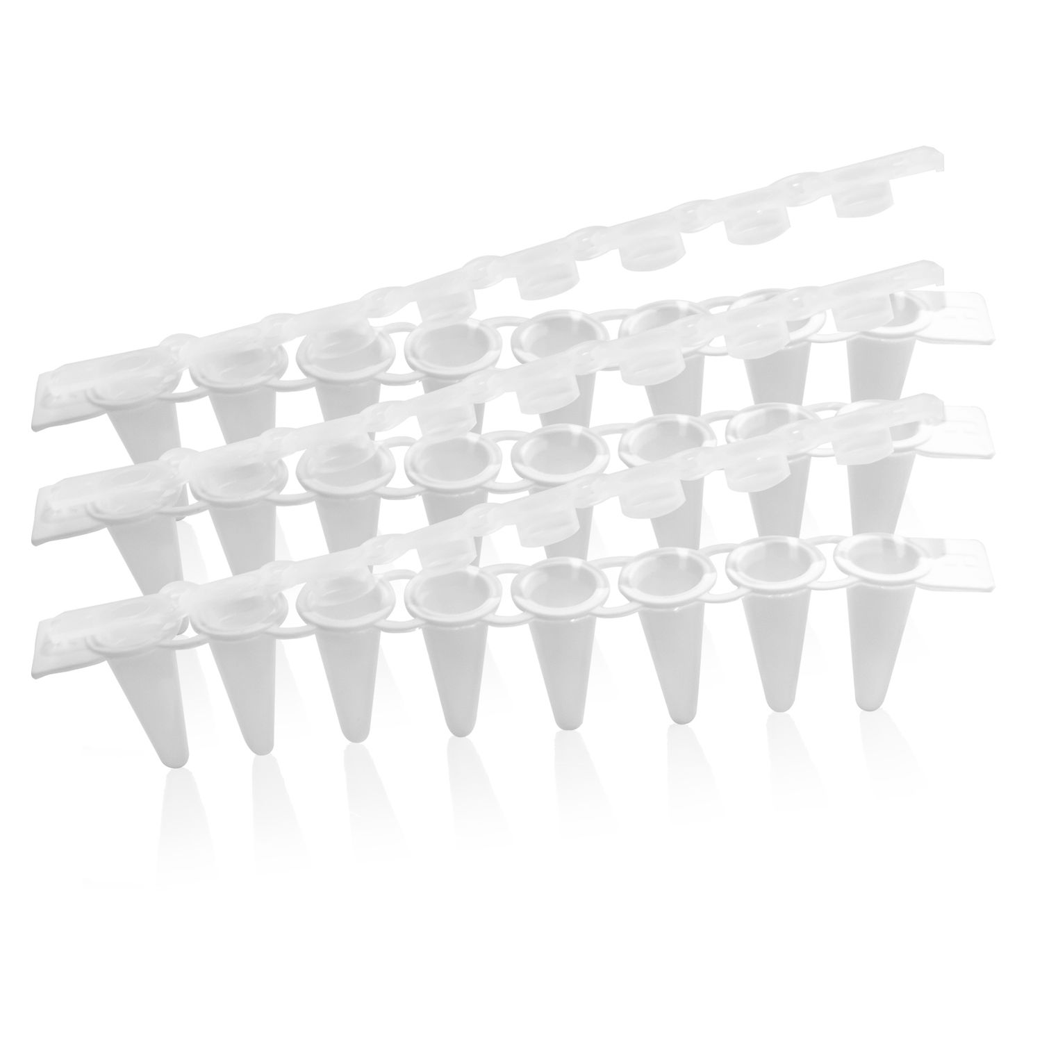 Biologix® 8-Strip PCR Tubes-0.1mL, 125 Strip Tubes+125 Strip Caps/Pack, 10 Packs/Case