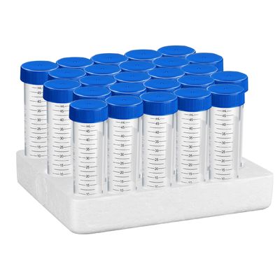 Biologix® Centrifuge Tubes-50mL, Conical Bottom, Flat Cap, 25 Sets/Rack, 20 Racks/Case