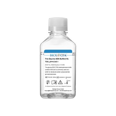 Biologix® TG (Tris-glycine) Electrophoresis Buffer ( 1X ), pH 8.3, 500mL/Bottle,10 Bottles/Case
