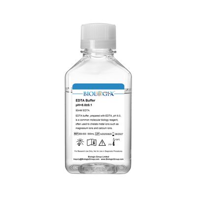 Biologix® EDTA Buffer, pH 8.0, 500mL/ Bottle, 10 Bottles/Case
