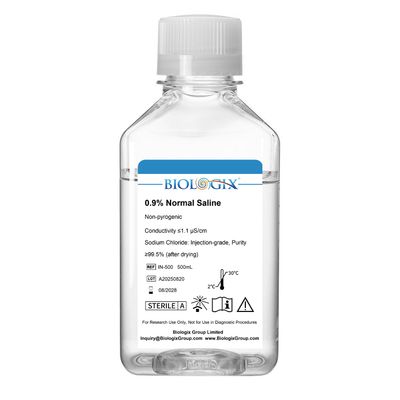 Biologix® 0.9% Saline Solution, 500mL/Bottle, 10 Bottles/Case