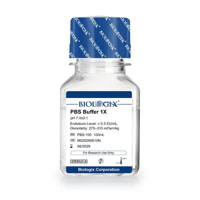 Biologix® PBS Buffer ( 1X ), pH7.4, Low Endotoxin, 100mL/Bottle