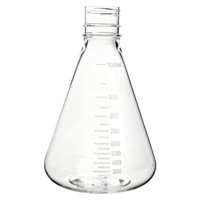 Biologix® 1L Bacterial Culture Erlenmeyer Flasks, PC material, Flat bottom, 12 Pcs/Case
