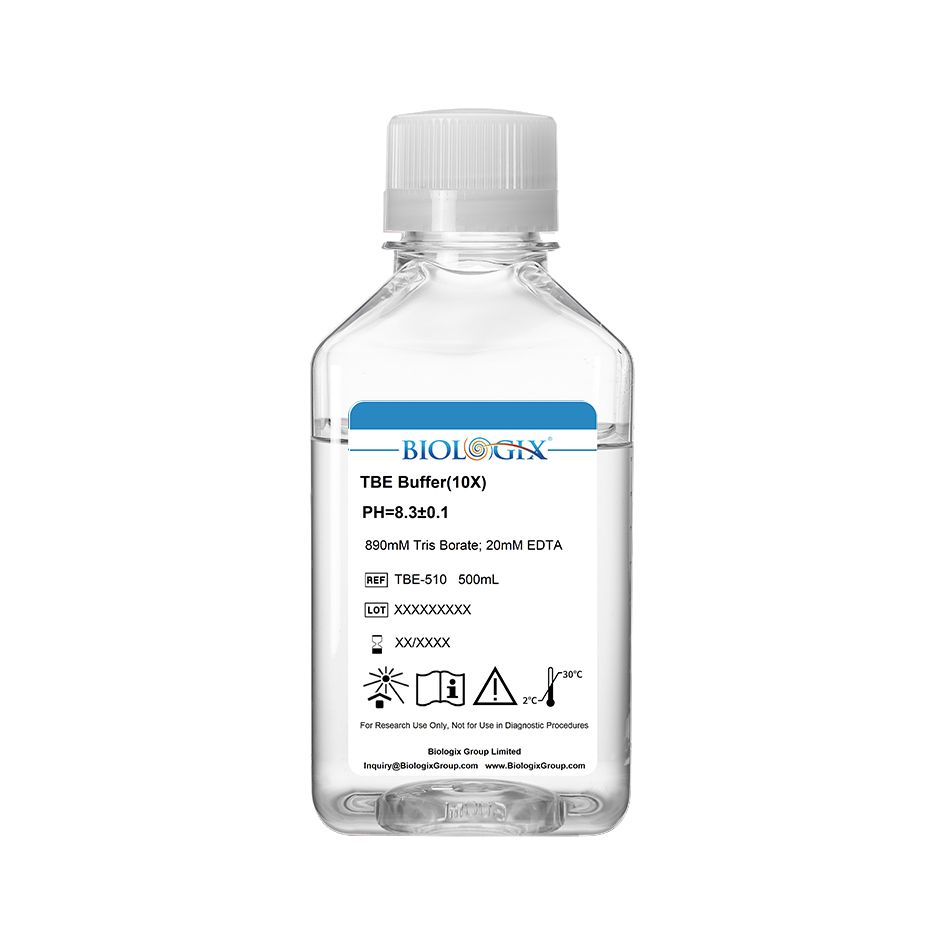 Biologix® TBE Buffer (10×), pH 8.3, 500 mL/Bottle, 10 Bottles/Case
