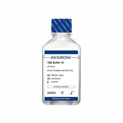 Biologix® 1X TBE Buffer, Tris Borate EDTA Electrophoresis Buffer Solution, 500mL/ Bottle, 10 Bottles/Case