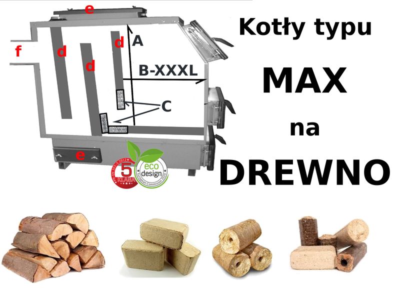 KOTŁY TYPU MAX NA DREWNO I BIOMASĘ