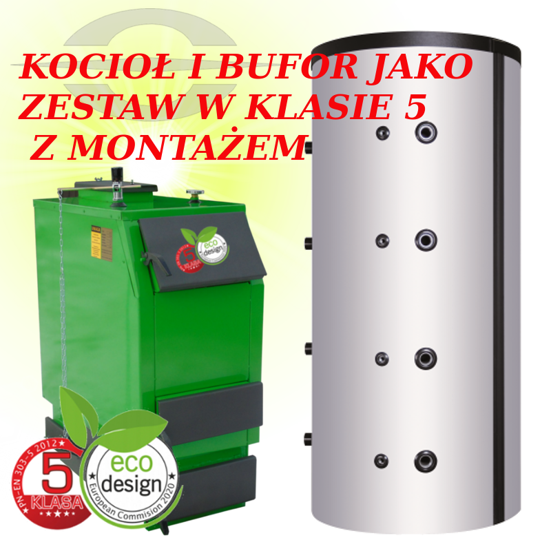 Kocioł 15 KW I BUFOR 500 L. z montażem i uruchomieniem sterowanie od TECH sterowniki 14 500.00.zł.