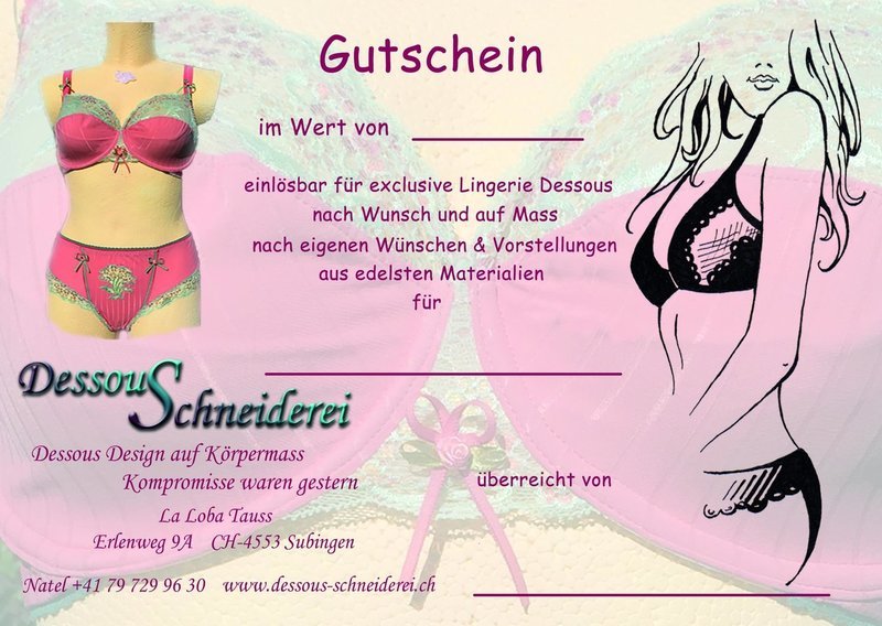Gutschein für ein Dessous Ihrer Wahl