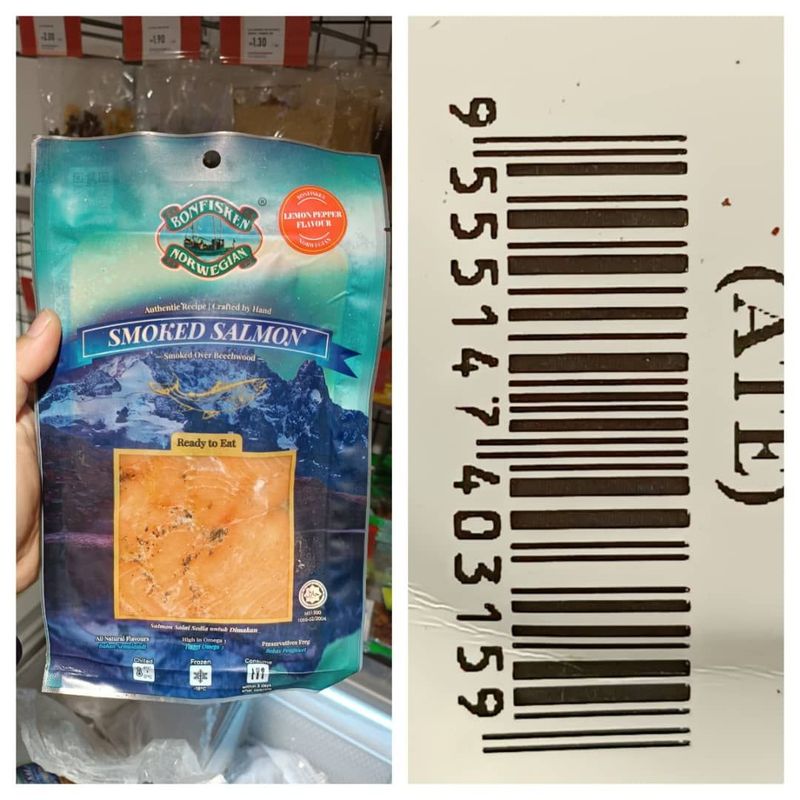 BONFISKEN DELI SMOKED SALMON LEMON PEPPER SLICE 100G