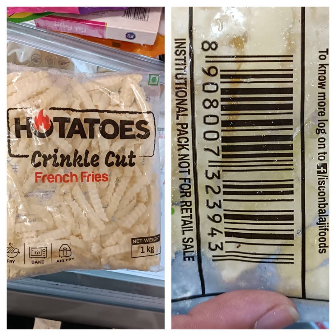 HOTATOES FRIES CRINKLE CUT 1KG