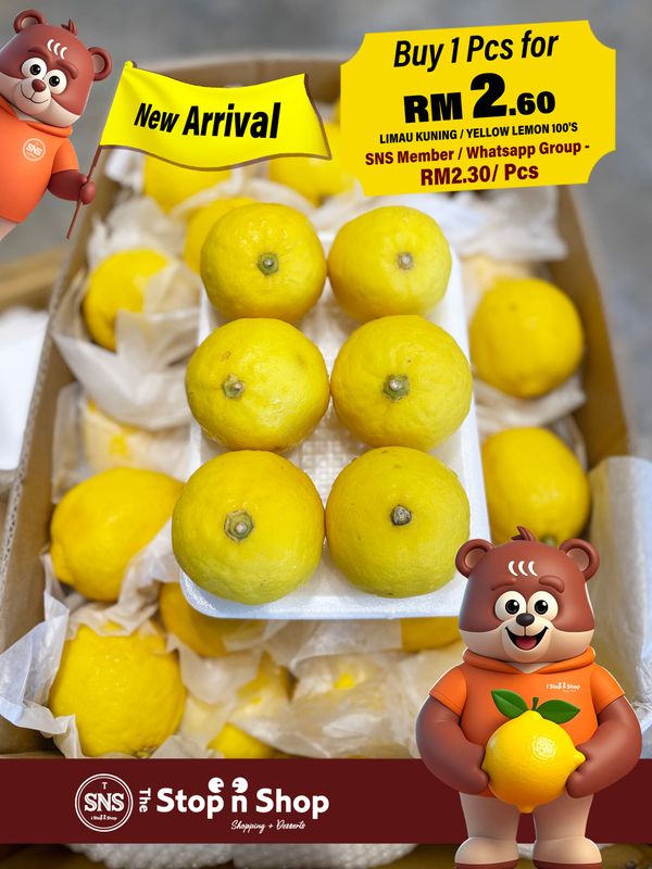 LIMAU KUNING / YELLOW LEMON 6pcs