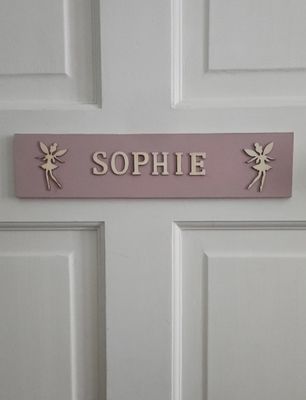 Personalised fairy name door plaque