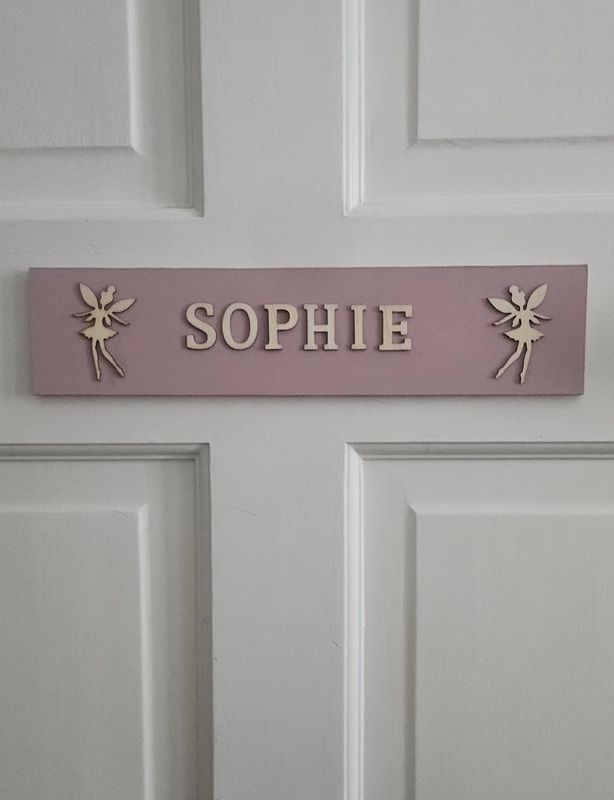 Personalised fairy name door plaque
