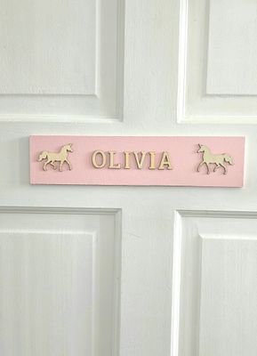 Personalised Unicorn door plaque
