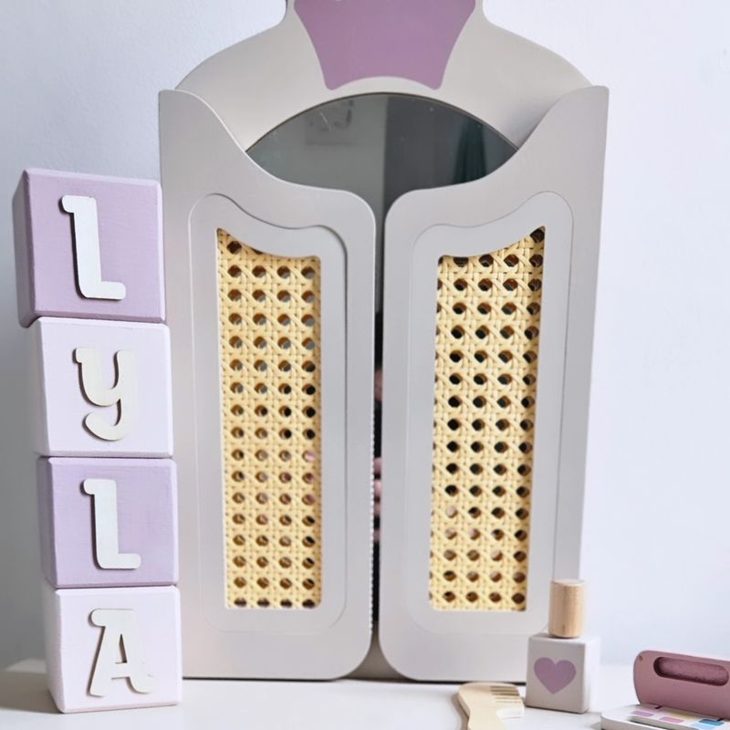 Personalised Wooden Name Blocks – Custom Baby Name Cubes for Nursery Décor