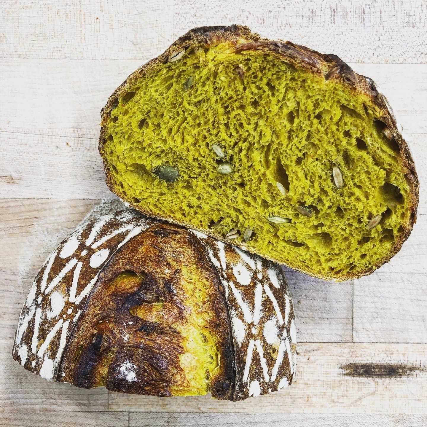 Turmeric Pumpkin Seed Sourdough