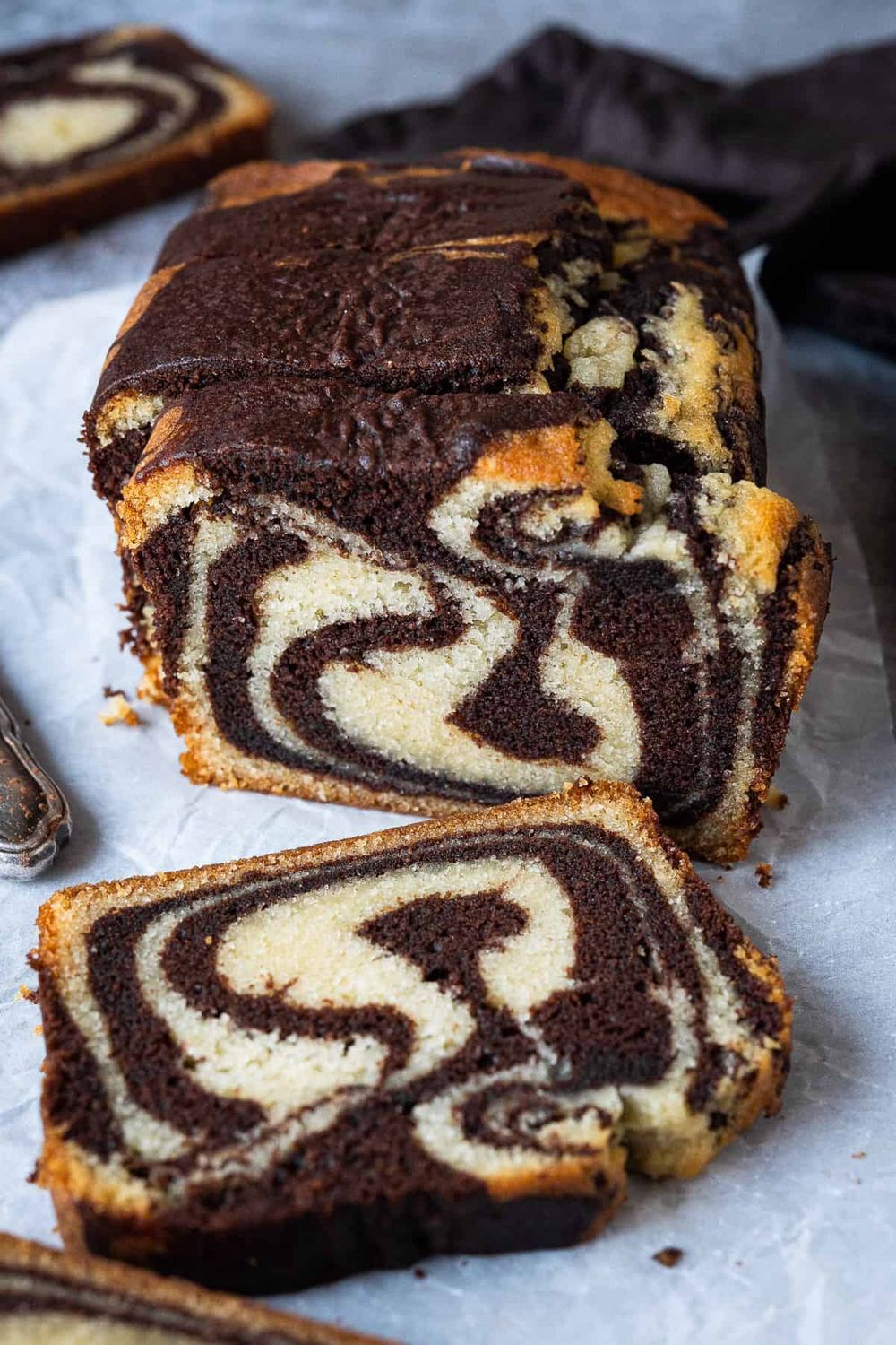 Chocolate Vanilla Swirl Poundcake