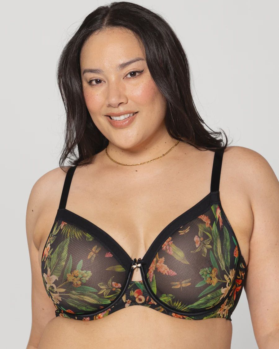 Sheer Mesh Full Coverage Unlined Under wire Bra