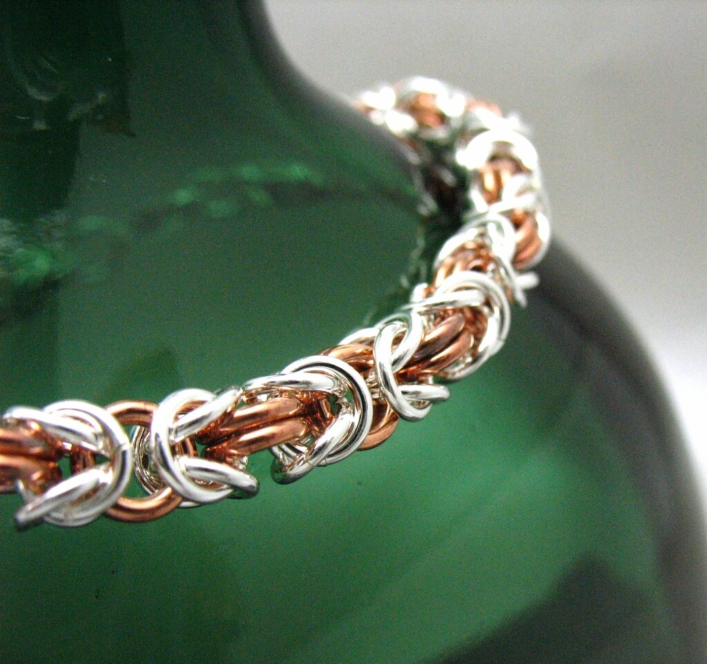 Intermediate Chainmaille - Byzantine Pattern Bracelet