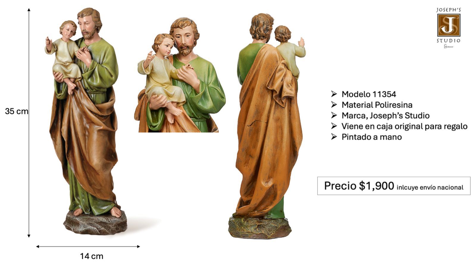 San José con Niño Jesús - 35cm