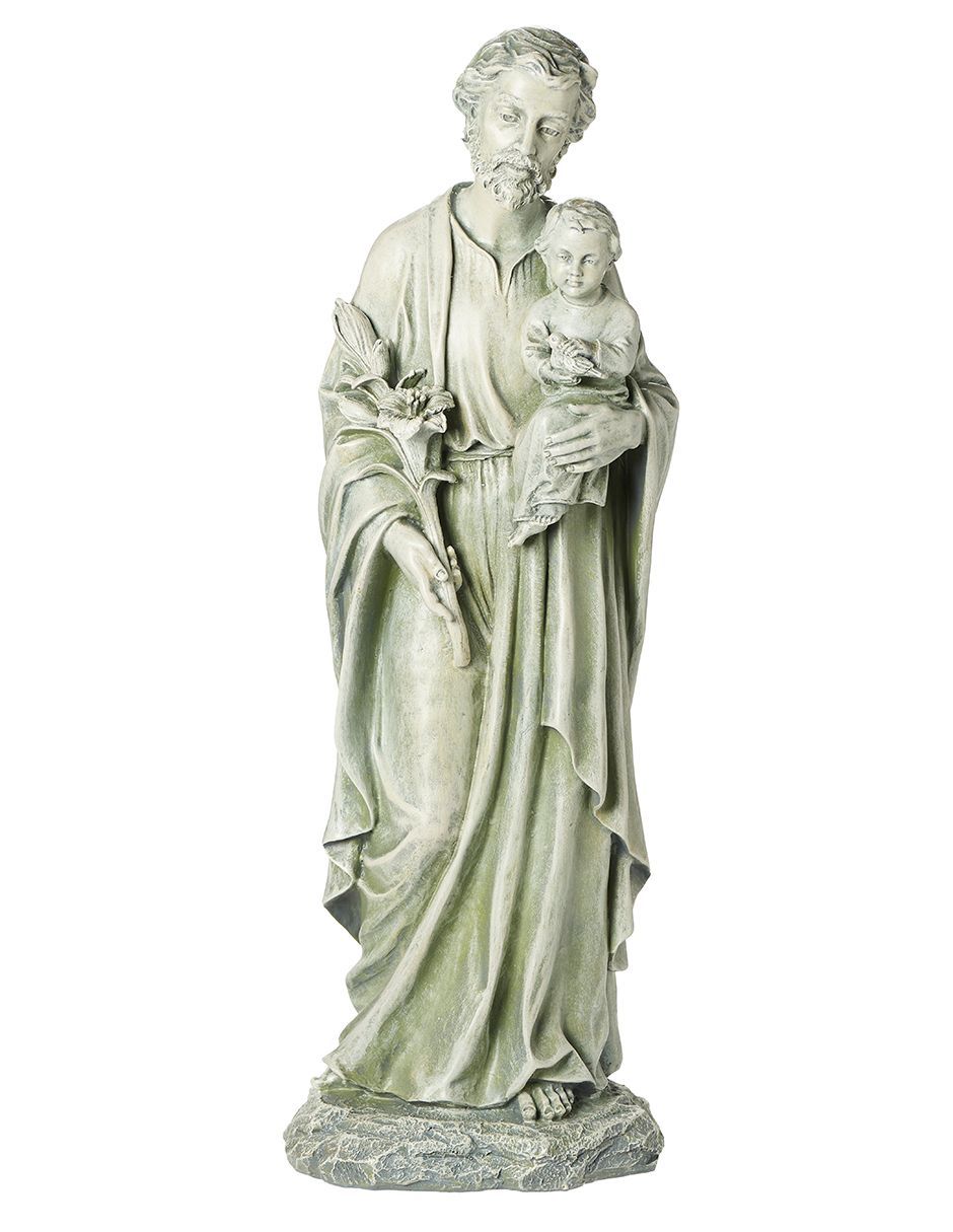 San José con Niño Jesús y Lirios – Exterior/Interior - 45cm