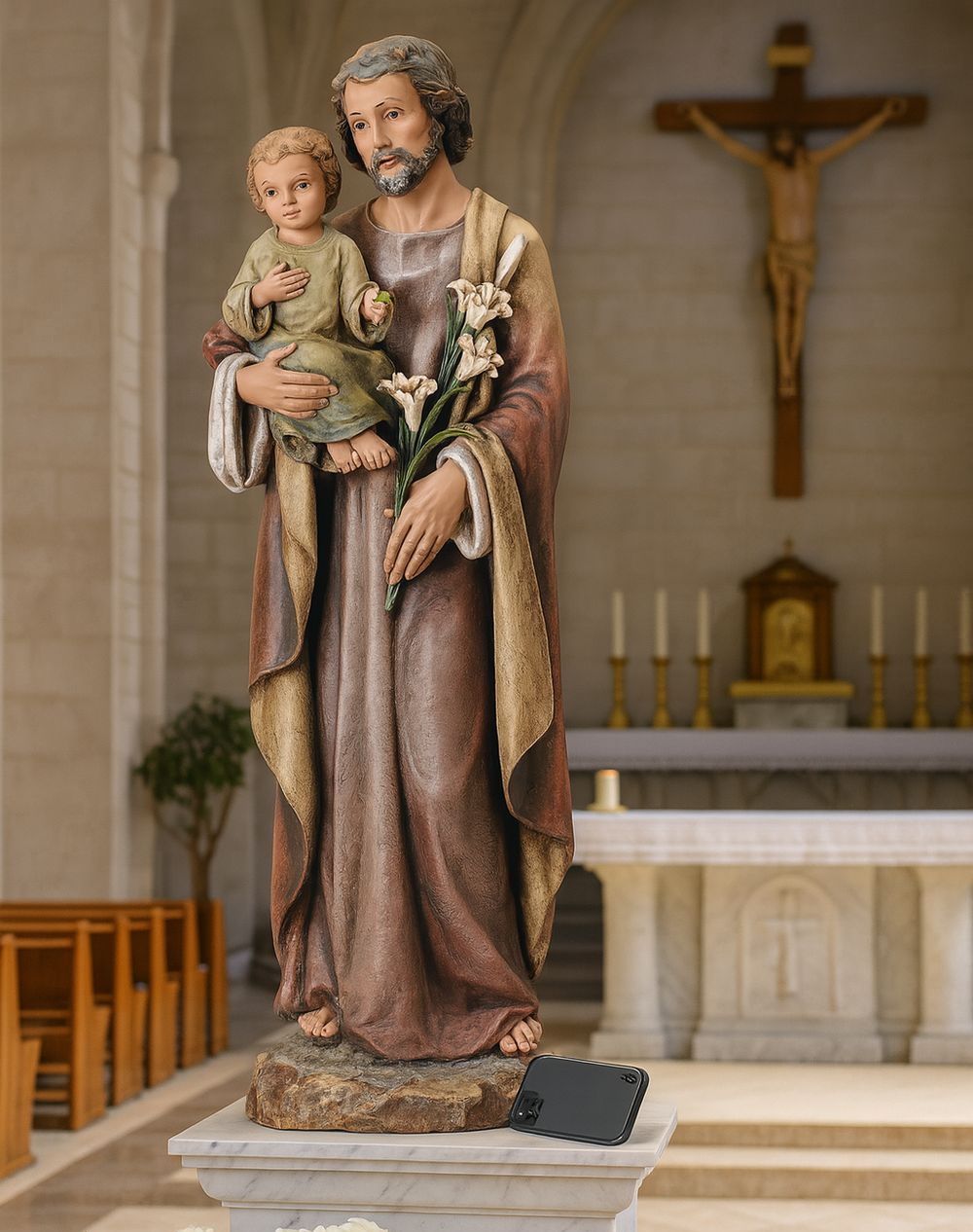 San José con Niño Jesús para Parroquia - 1 metro