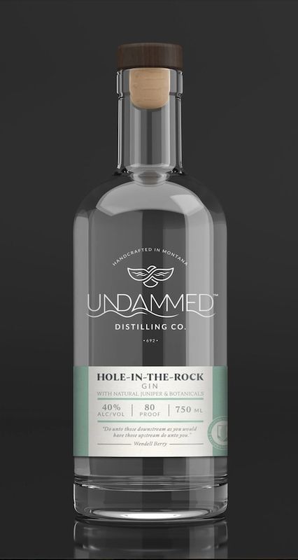 UNDAMMED HOLE IN THE ROCK GIN 750ML