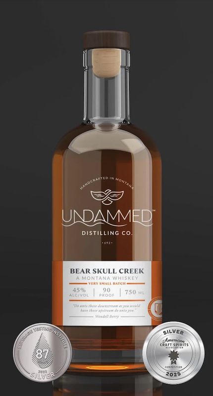 UNDAMMED BEAR SKULL CREEK WHISKEY