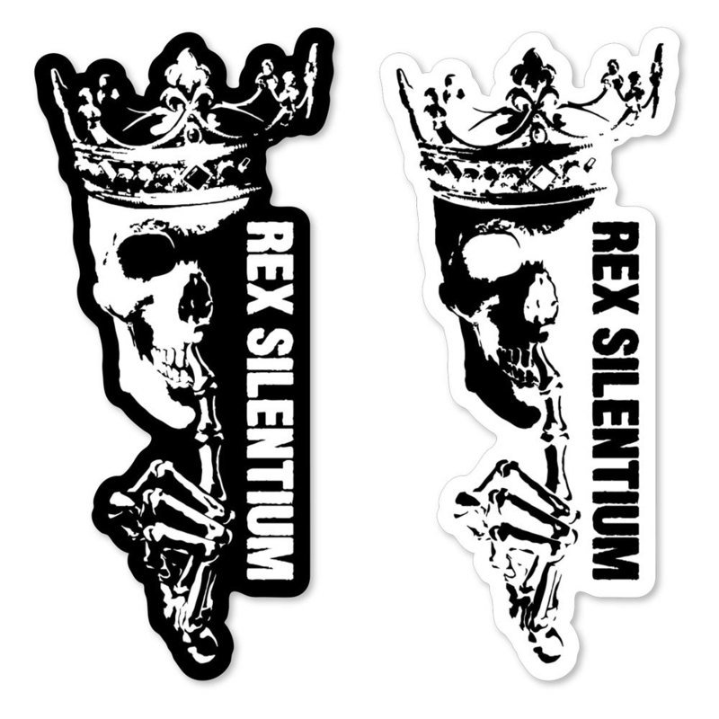 Rex Silentium Logo Sticker 6x2.75