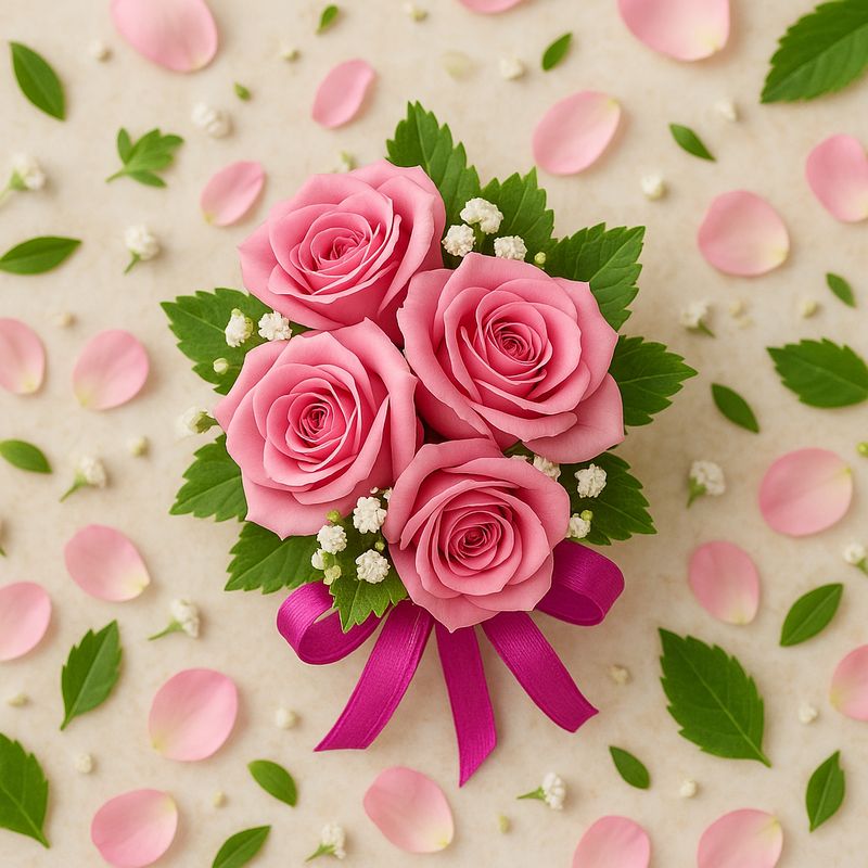 Corsage Élégance Florale – Roses