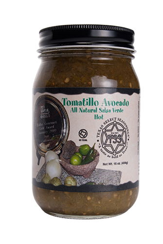 (2) Tomatillo Avocado-Hot Salsa 16 oz jars-SHIPPING INCLUDED