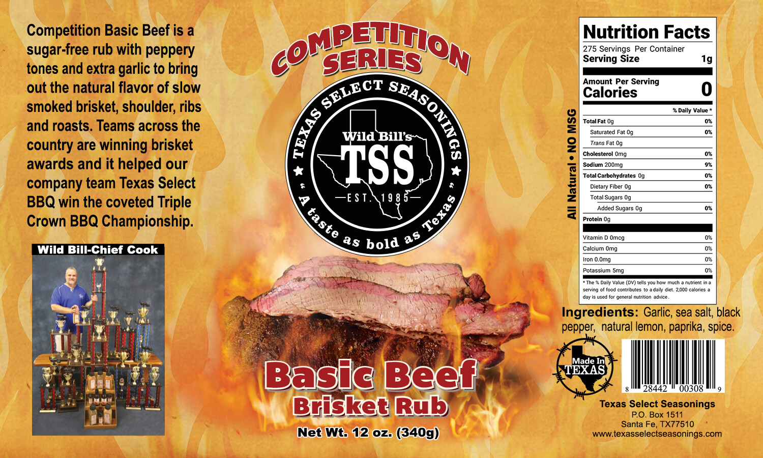 (2) COMPETITION Basic Beef 12 oz bottles-SHIPPING INCLUDED