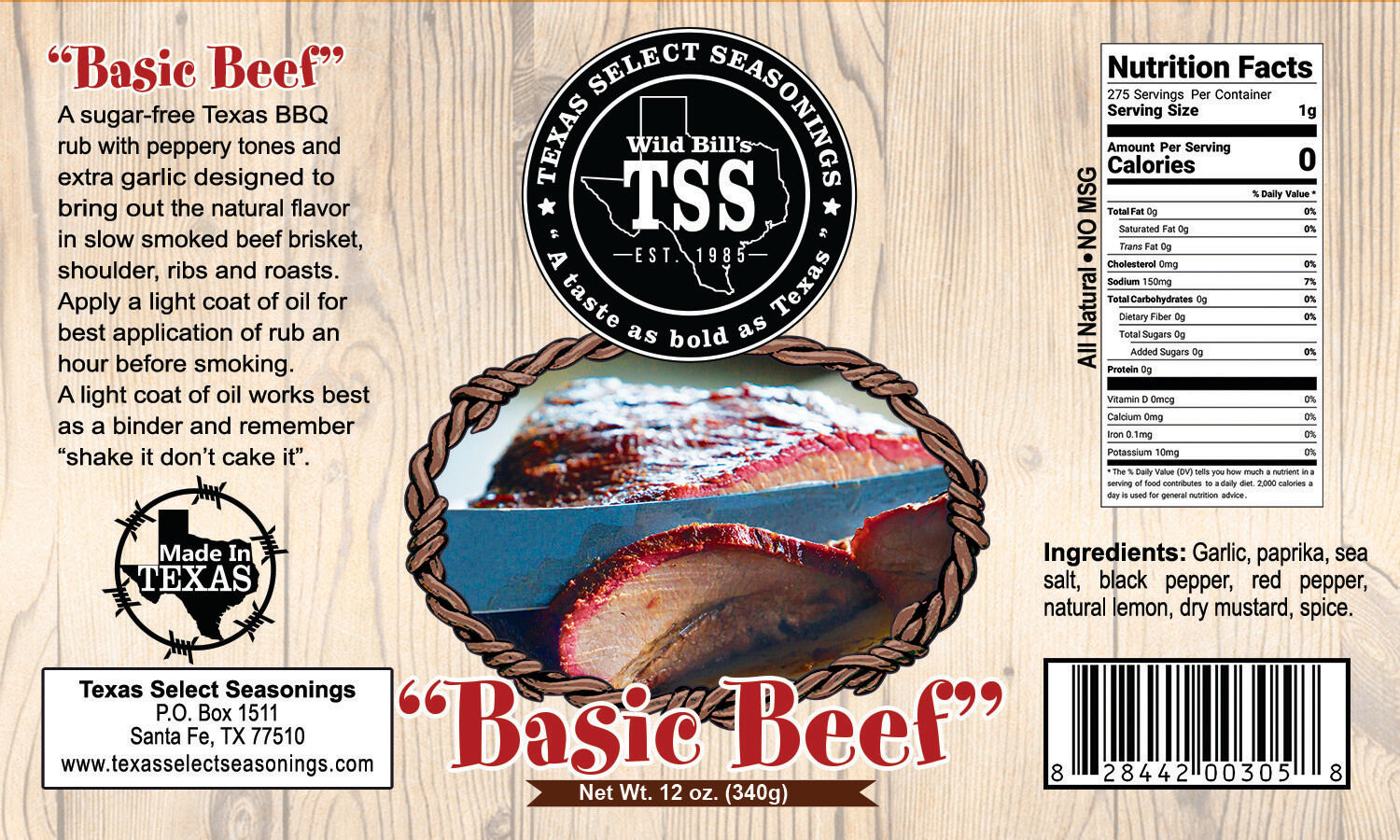 (2) Original Basic Beef 12 oz-SHIPPING INCLUDED