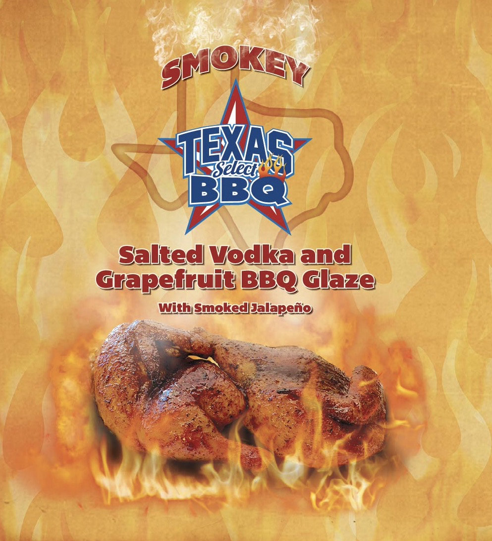 (2) Salted Vodka &amp; Grapefruit Smoky BBQ Glaze in the larger 16 oz jars-SHIPPING INCLUDED