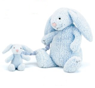 Bashful Blue Bunny Musical Pull